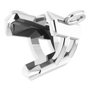 Trillion Solitaire Necklace Mounting: Sterling Silver or 14k Gold