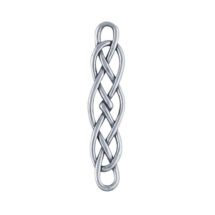 Sterling Silver Celtic Knot Link Component, festoon necklace center
