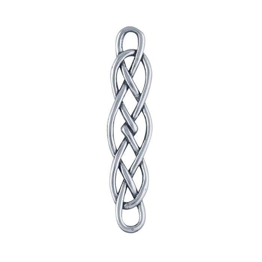 Sterling Silver Celtic Knot Link Component, festoon necklace center