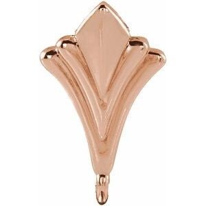 Gold Hidden Bail: Tapered Shield Design (5.2x1.5 mm)