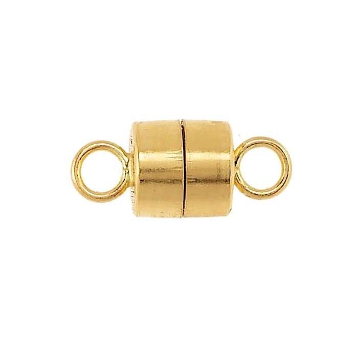 Barrel Magnetic Clasp in Sterling Silver, Gold-filled, or 14k Gold