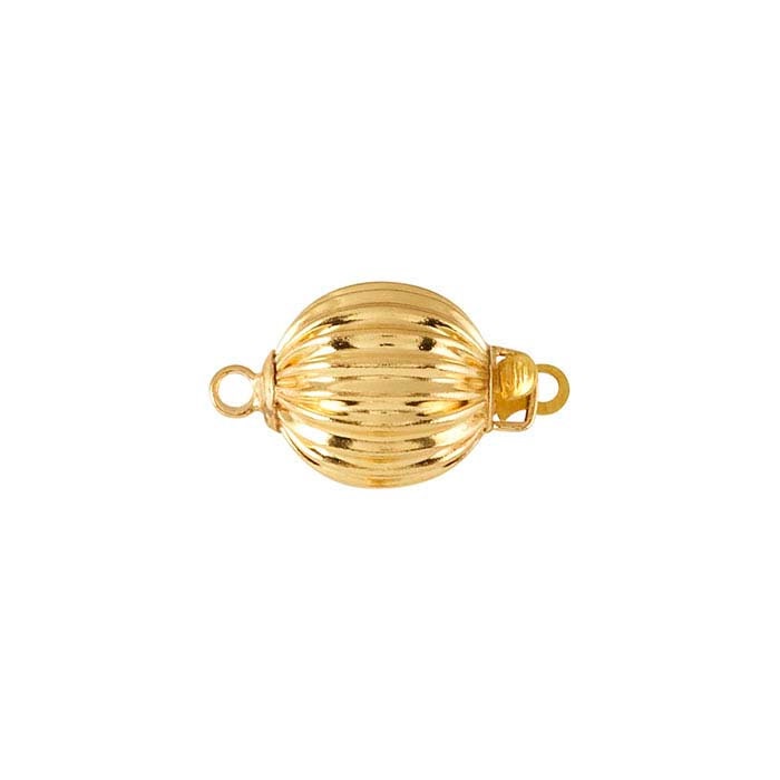 14k Gold-Filled Corrugated Safety Clasp, 10mm,