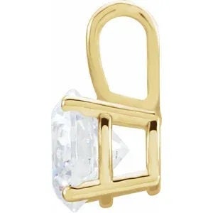 Round pre-notched basket solitaire pendant mounting, in 925 Sterling Silver or 14k Gold,  choose your size and gold metal.
