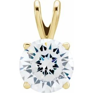 Round pre-notched basket solitaire pendant mounting, in 925 Sterling Silver or 14k Gold,  choose your size and gold metal.