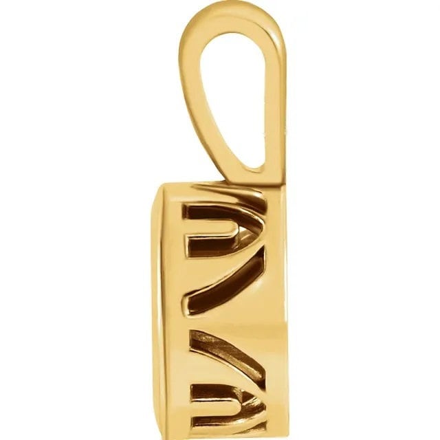Filigree back set pendant component available in 14k yellow gold, rose gold or white gold, choose your size.