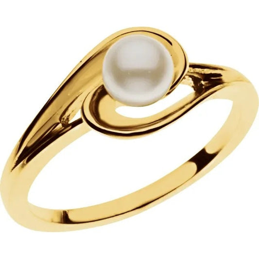 Pearl ring mounting for 6 or 8mm pearl in your choice of metals