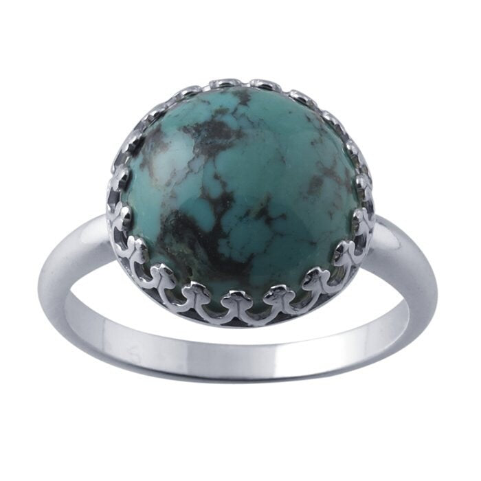 Sterling Silver  Round Gallery Wire Bezel Ring Mounting,