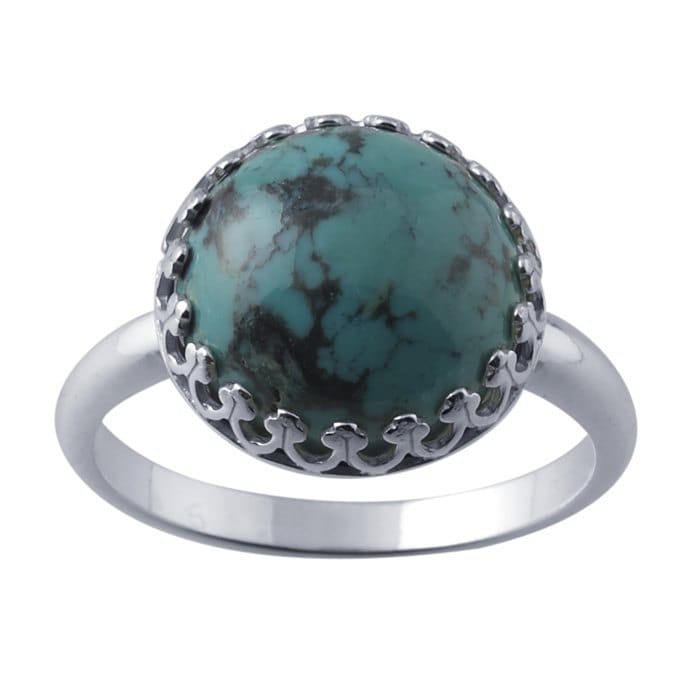Sterling Silver  Round Gallery Wire Bezel Ring Mounting,