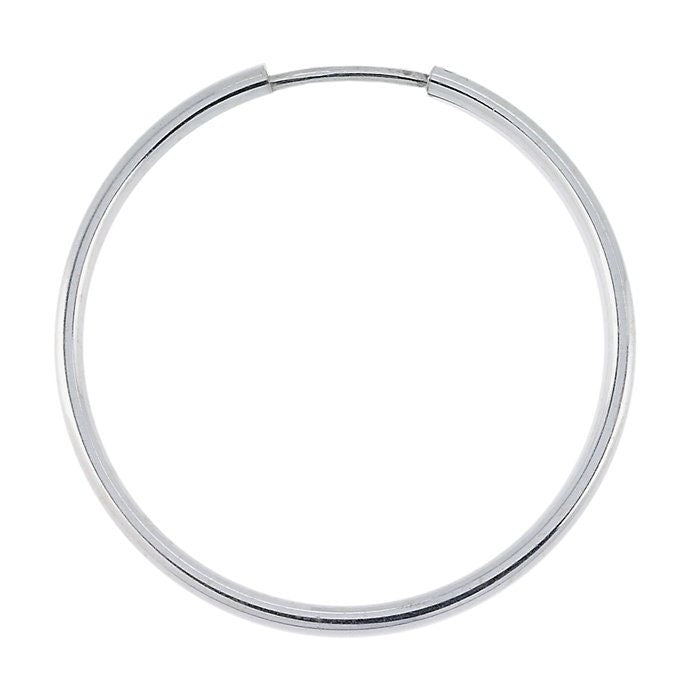 Sterling Silver 1.3mm Tubing Endless Hoop Earrings available in diff. sizes