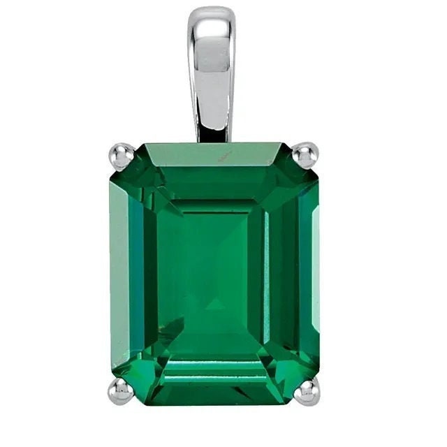 Emerald Cut 14k Gold Scroll Pendant Mounting: Vintage Inspired