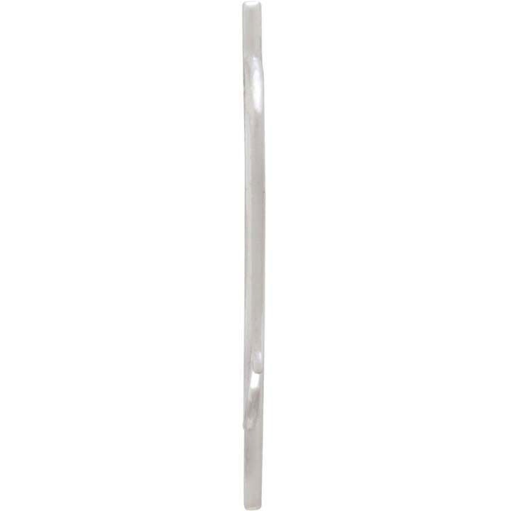 Sterling silver center line hook earrings 30x8mm