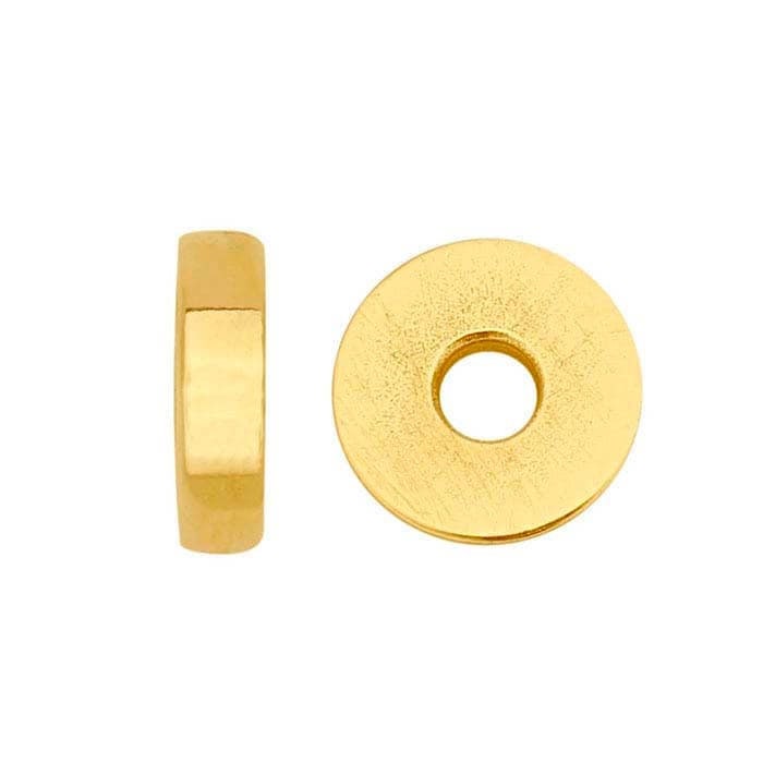 14k yellow gold 4mm round spacer bead