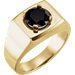 Men's Solitaire Ring Mounting, Sterling Silver, 14k Gold, or two-tone Gold