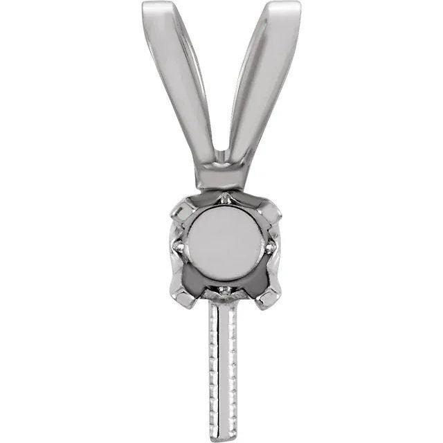Pearl Pendant Bail: Sterling Silver or 14k Gold, Lab-Diamond Accent Option