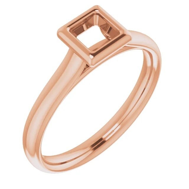 6.5mm Solitaire Ring Mounting, Customizable, Choose Your Metal