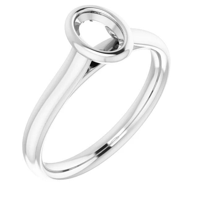 6.5mm Solitaire Ring Mounting, Customizable, Choose Your Metal