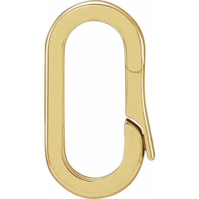 Elongated Charm Bail: Sterling Silver or 14k Gold