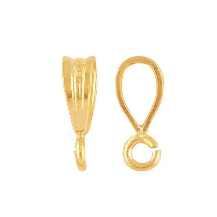 12/20 Yellow Gold-Filled Corrugated Pendant Bail (8.2 x 2.2mm)