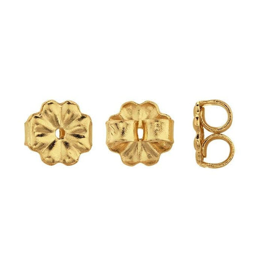 14/20 yellow gold-filled 5mm heavyweight friction ear nut