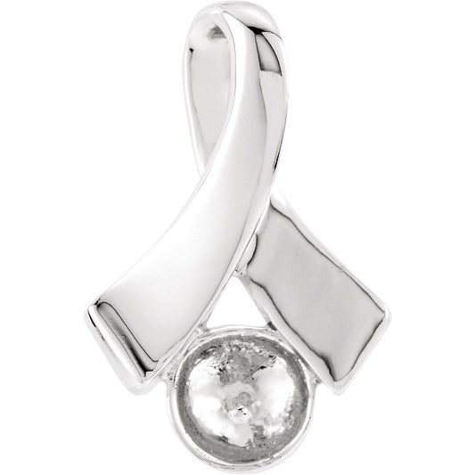Sterling silver pendant mounting for pearl