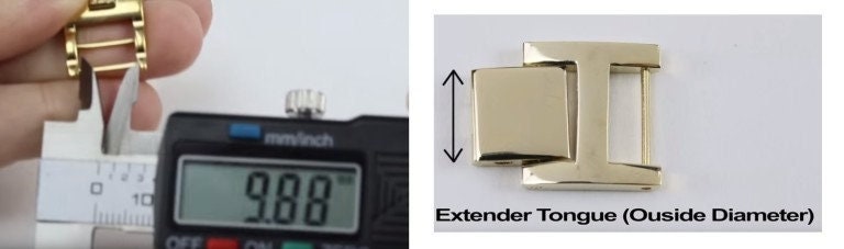 Stainless Steel Watchband Extender: Fold Over Clasp, 3-16mm