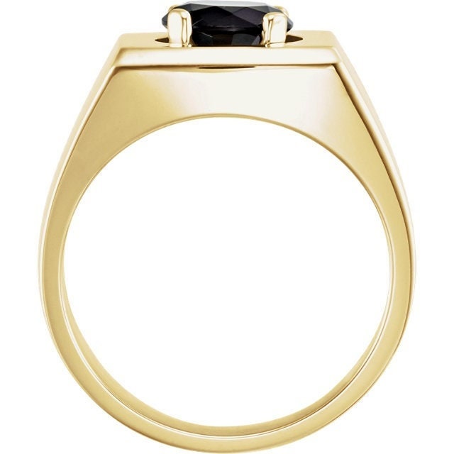 Men's Solitaire Ring Mounting, Sterling Silver, 14k Gold, or two-tone Gold