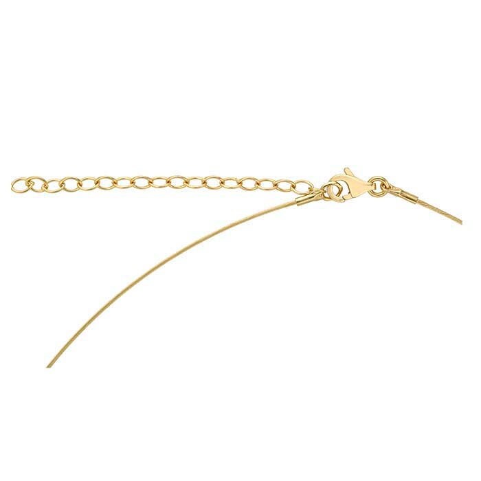 14k yellow gold 0.6mm 1-strand cable neck wire