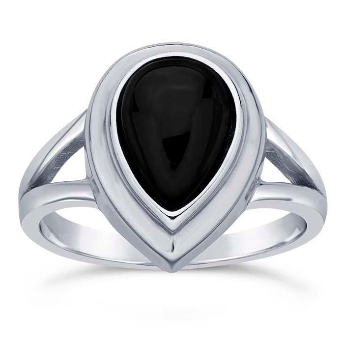 Sterling silver pear cabochon ring mountings