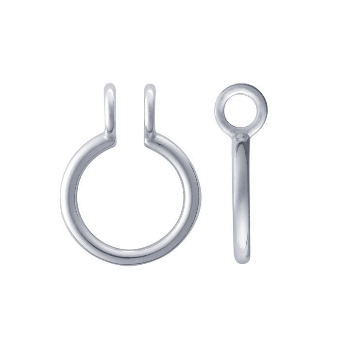 Sterling silver ring keeper pendant