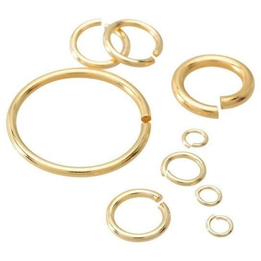 14k yellow gold  round jump ring, select your size