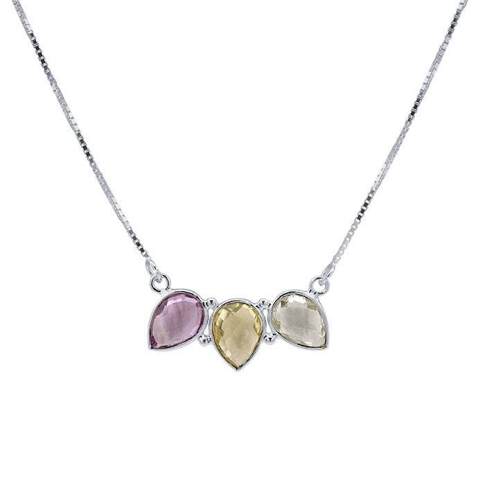 Sterling Silver 1mm Box Chain Necklace: Festoon Component, 16/18 Inch