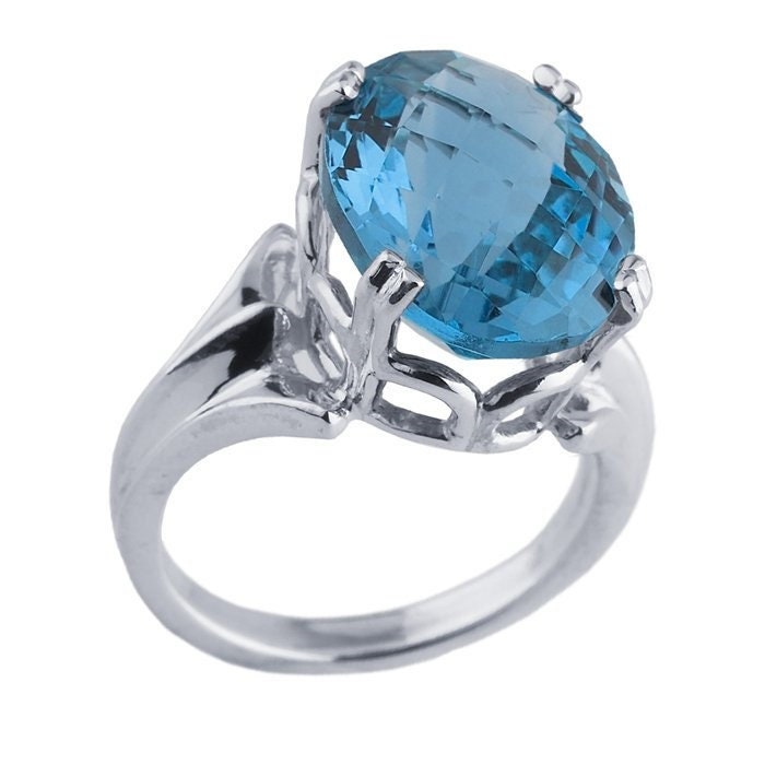 Sterling silver oval ready set ring mounting, ring blank,
