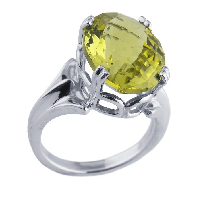 Sterling silver oval ready set ring mounting, ring blank,