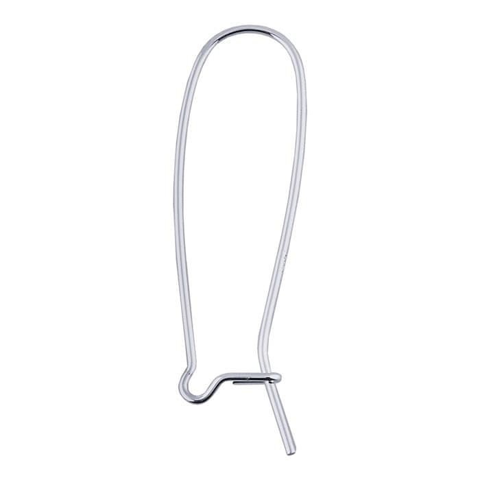 1 pair sterling silver kidney ear wire, 35mm long, dangle earrings, drop earrings,