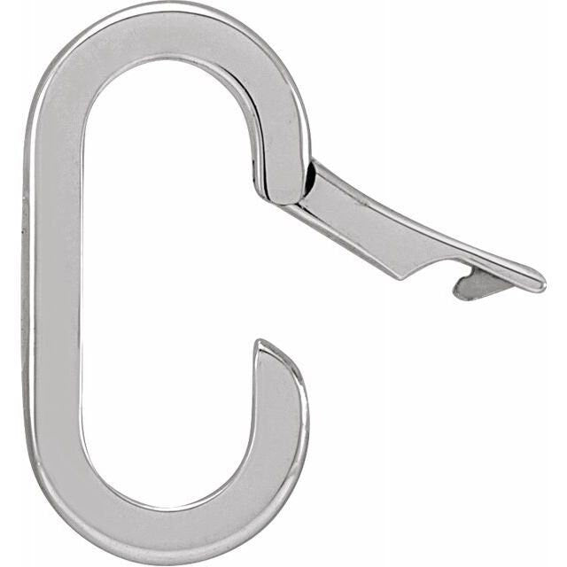 Elongated Charm Bail: Sterling Silver or 14k Gold