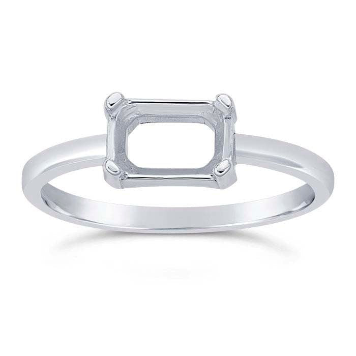 Sterling silver oval ring mounting, choose your size