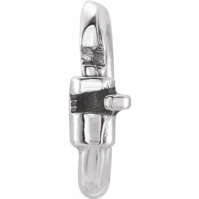 Sterling Silver 4.6 x 1.8mm Link Lock Jump Ring, sold per piece