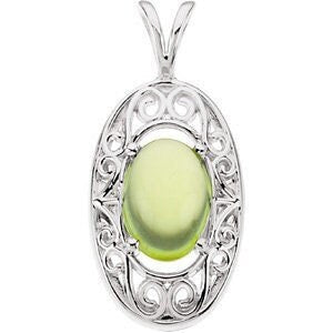 14k Gold Oval Filigree Pendant Mounting, Custom Sizes Available