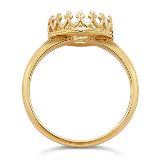 14K Yellow Gold  Round Gallery Wire Bezel Ring Mounting, select your size