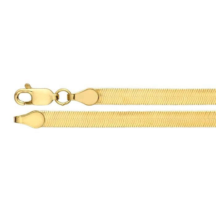 14k yellow gold herringbone chain choose your size and width