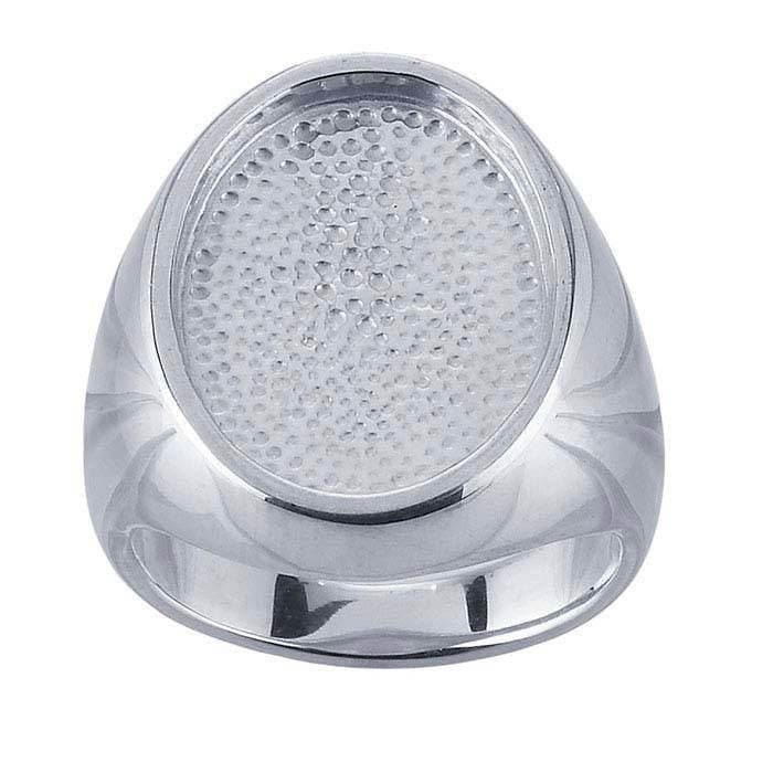 Sterling Silver Oval Cabochon Ring Mountings,