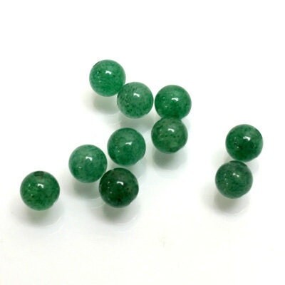 Half drilled natural adventurine beads, sold by the pair