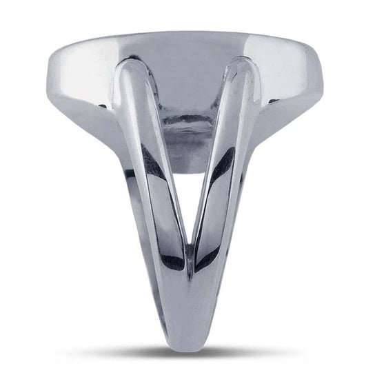 Sterling Silver Split Shank Oval Cabochon Ring Mounting, 18x13mm