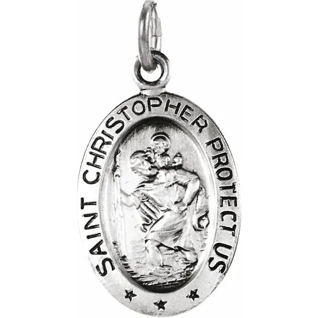 St. Christopher Medal, 14k Gold or 925 Sterling Silver