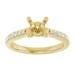 14K Gold Lab-Grown Diamond Engagement Ring Setting (1/4 CTW)