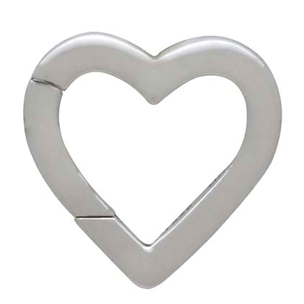 Removable Heart Charm Holder 15x15mm in Sterling Silvers