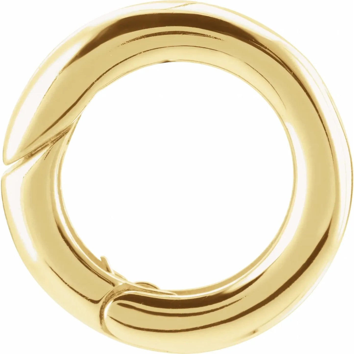 10K Yellow Gold Charm Bail, Jewelry Component (12x12 mm)