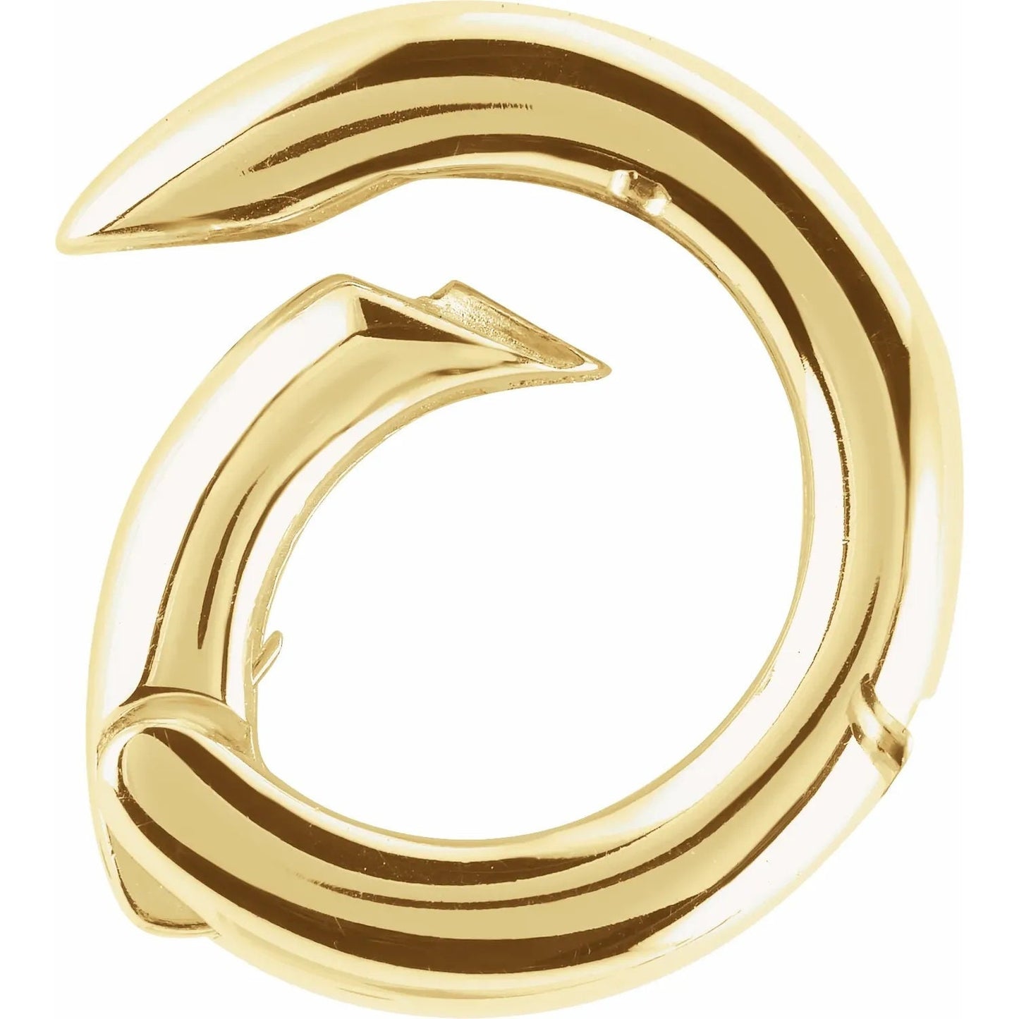 10K Yellow Gold Charm Bail, Jewelry Component (12x12 mm)