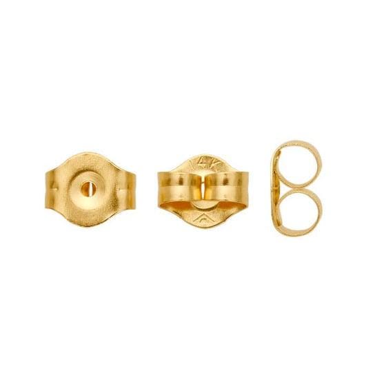 14k Gold Round Stone Earring Mounting: Pre-Notched Basket Setting