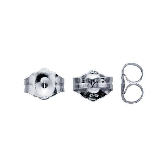 14k White Gold Ball Post Earring with Open Ring (4mm)